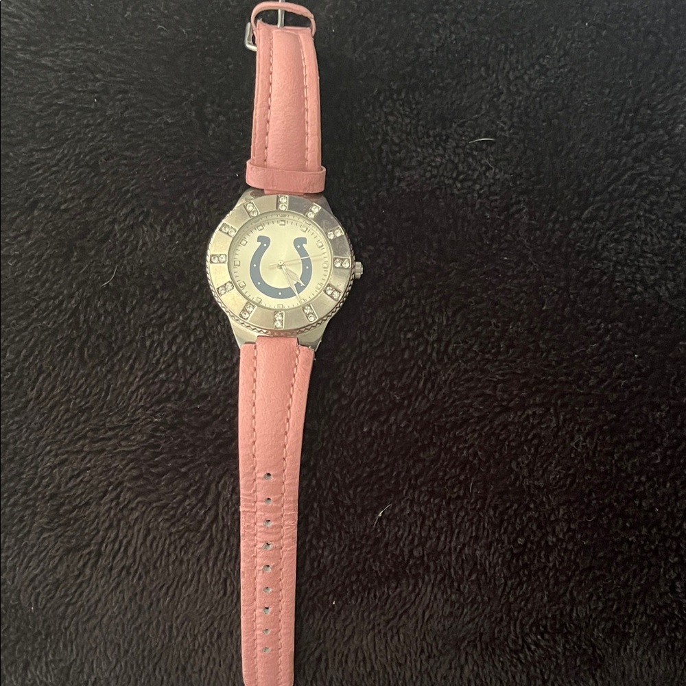 Game Time Pink and Tan Watch with Silver Case